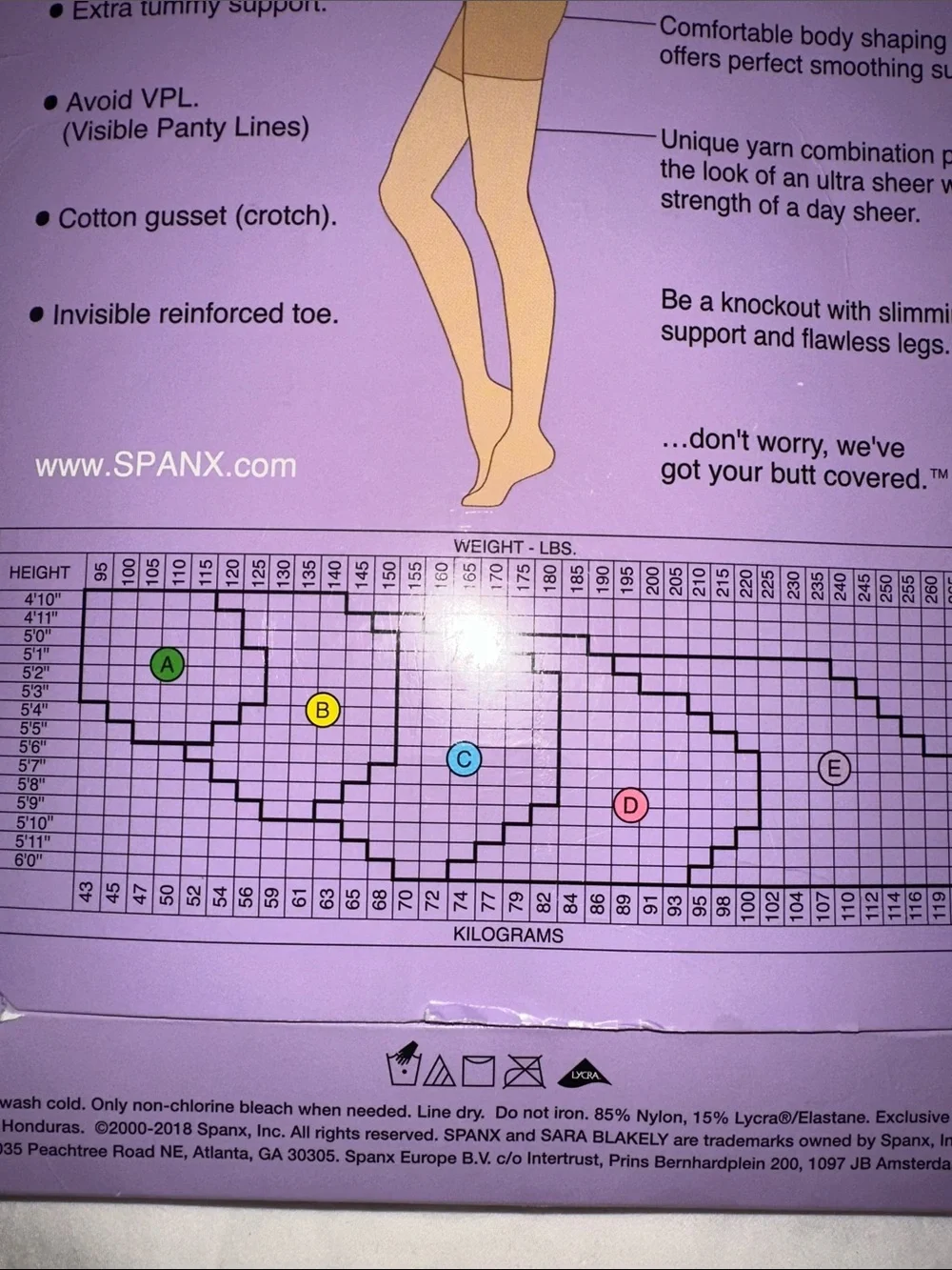 SPANX All The Way Full Length Hosiery - Black